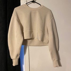 Lululemon, peach cropped sweatshirt